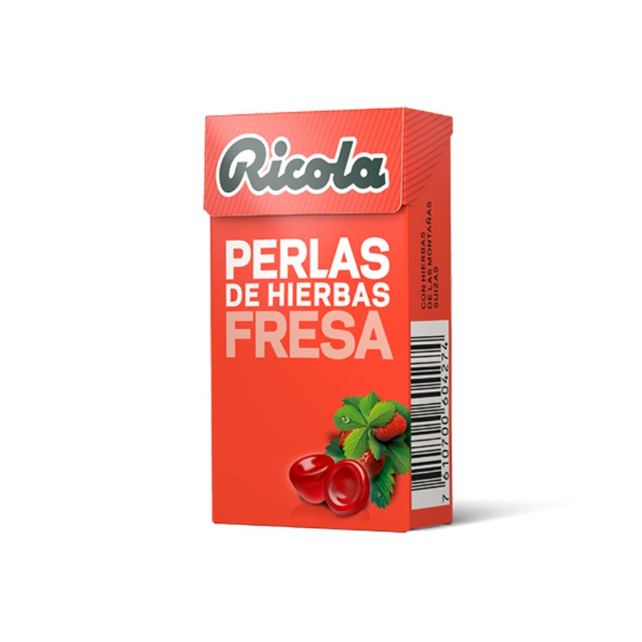 RICOLA PERLAS FRESA SIN AZUCAR 25G