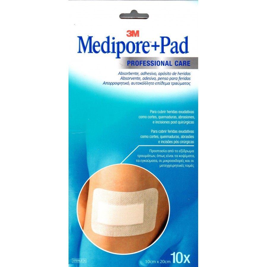 3M MEDIPORE+ PAD APOSITO ESTERIL 10 X 20 CM 10 A