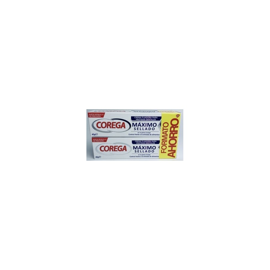 COREGA MAXIMO SELLADO - PACK AHORRO 40G + 40G