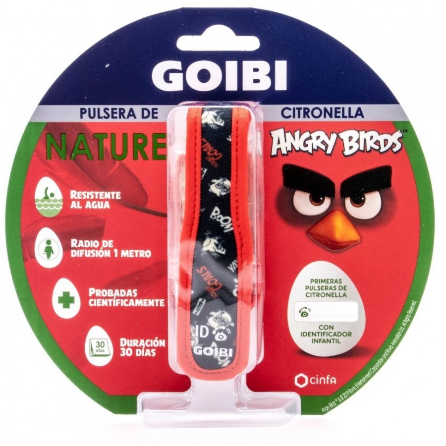 GOIBI ANTIMOSQUITOS PULSERA CITRONELLA ANGRY BIR