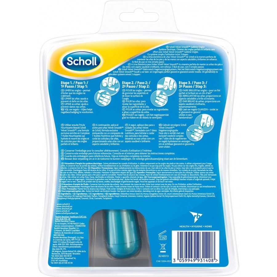 DR SCHOLL VELVET LIMA ELECTRONICA UÑAS RECARGABL