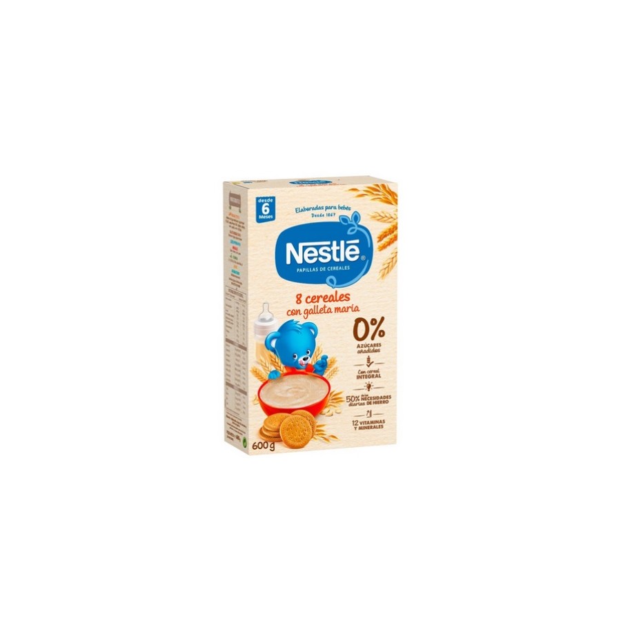 NESTLE PAPILLA 8 CEREALES GALLETA MARIA 600 G