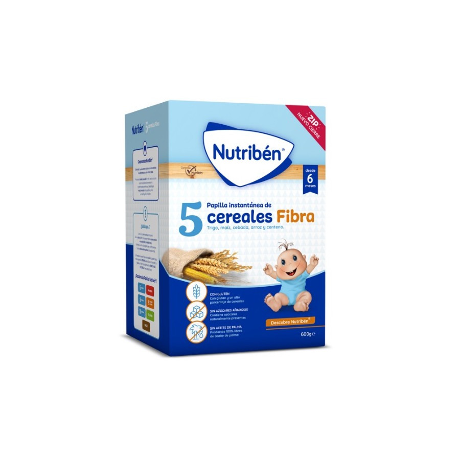 NUTRIBEN PAPILLA 5 CEREALES FIBRA 600G