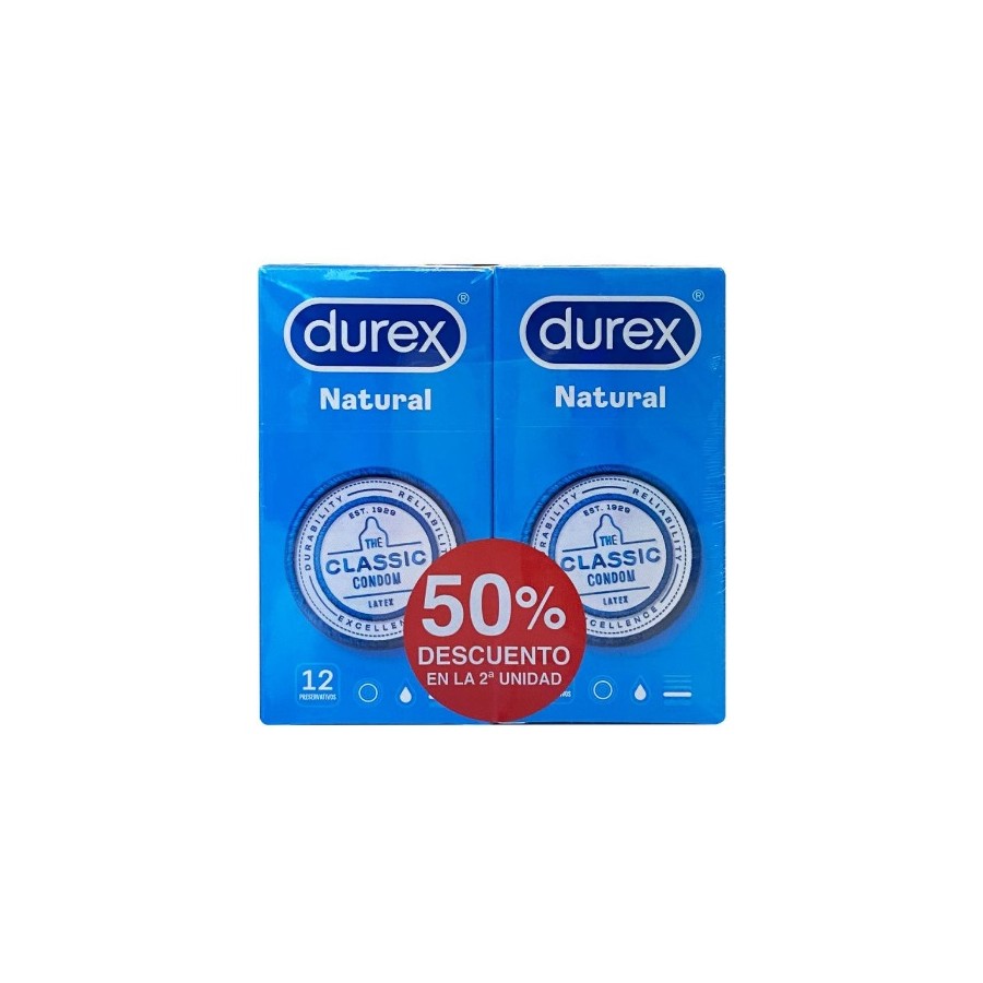 DUREX PRESERVATIVOS NATURAL PLUS 12 + 12 U