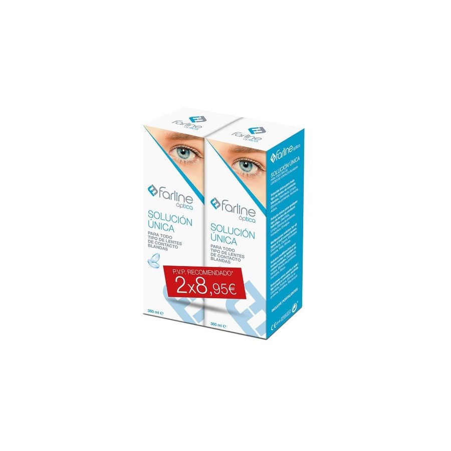 OUNE SOLUCION UNICA LENTES DE CONTACTO BLANDAS 2 X 360 ML