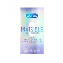 DUREX PRESERVATIVOS INVISIBLE EXTRA FINO EXTRA LUBRICADO 12 U