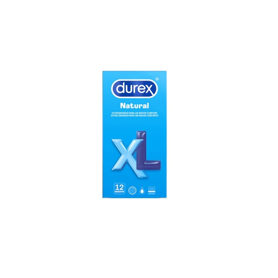 DUREX PRESERVATIVOS NATURAL XL 12U