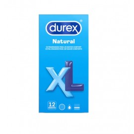 DUREX PRESERVATIVOS NATURAL XL 12U