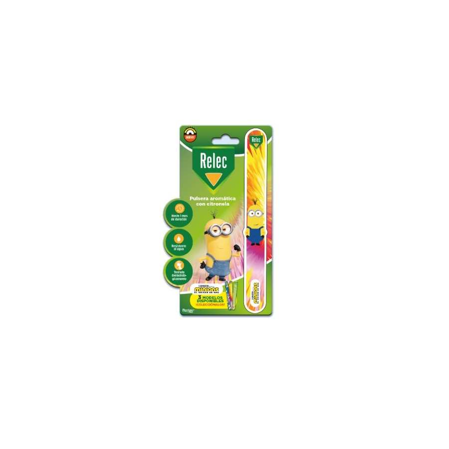 RELEC PULSERA CITRONELA MINIONS ROSA 1 UNIDAD