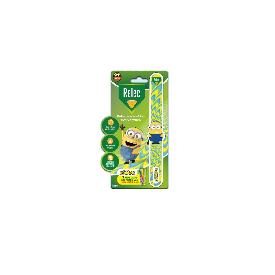 RELEC PULSERA CITRONELA MINIONS AMARILLA 1 UNIDAD