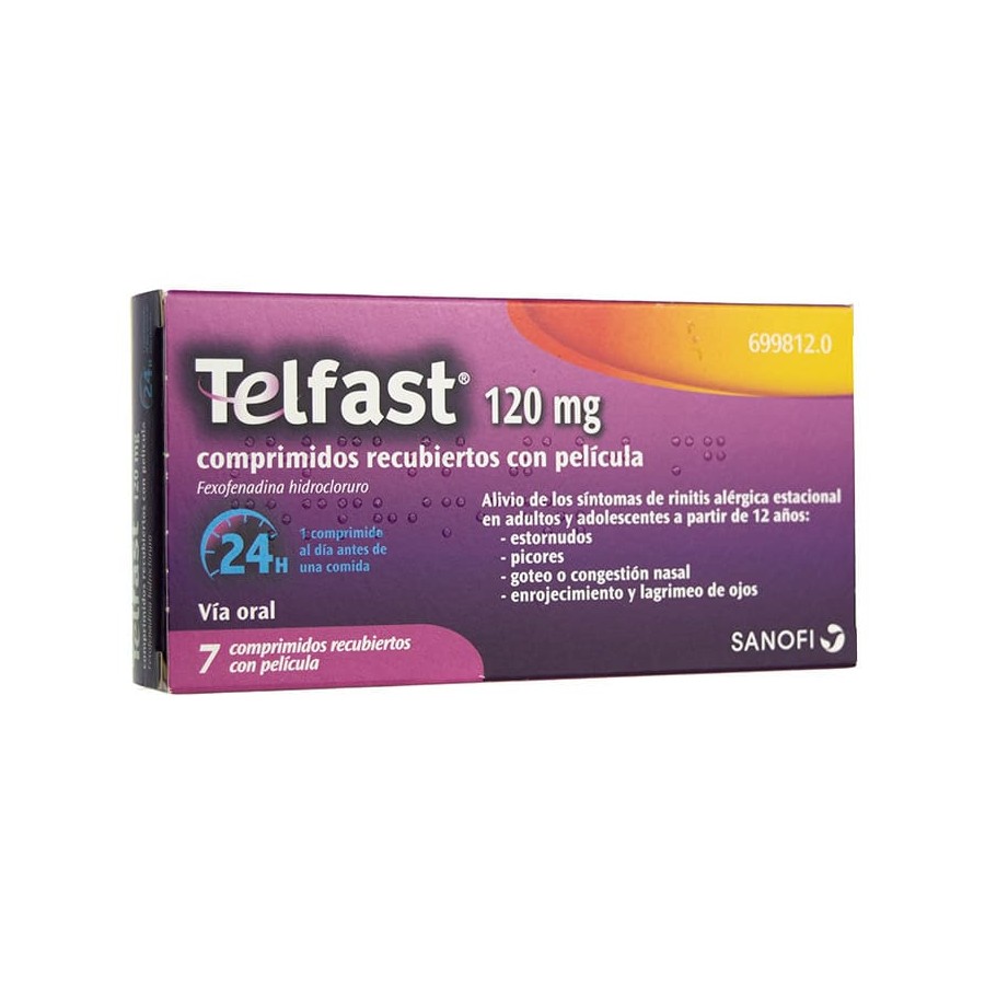 TELFAST 120 MG 7 COMPRIMIDOS RECUBIERTOS