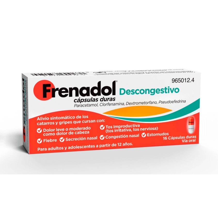 FRENADOL DESCONGESTIVO 16 CAPSULAS