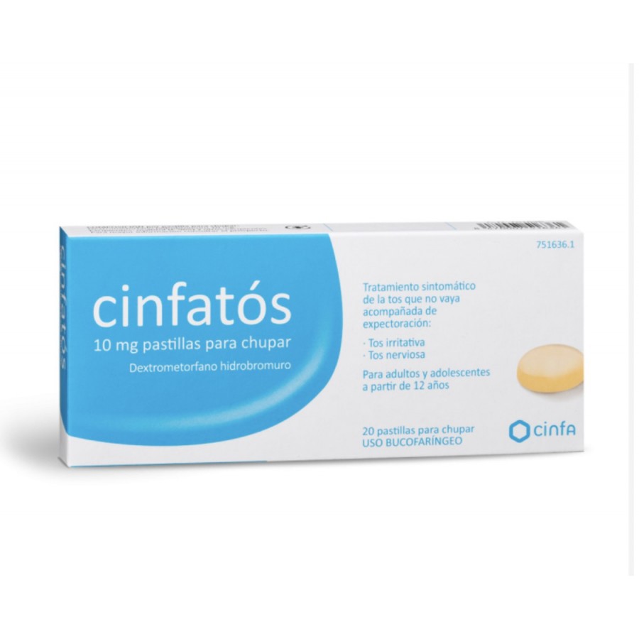 CINFATOS 10 MG 20 PASTILLAS PARA CHUPAR