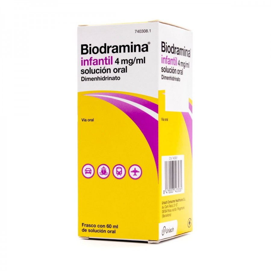 BIODRAMINA INFANTIL 4 MG/ML SOLUCION ORAL 60 ML