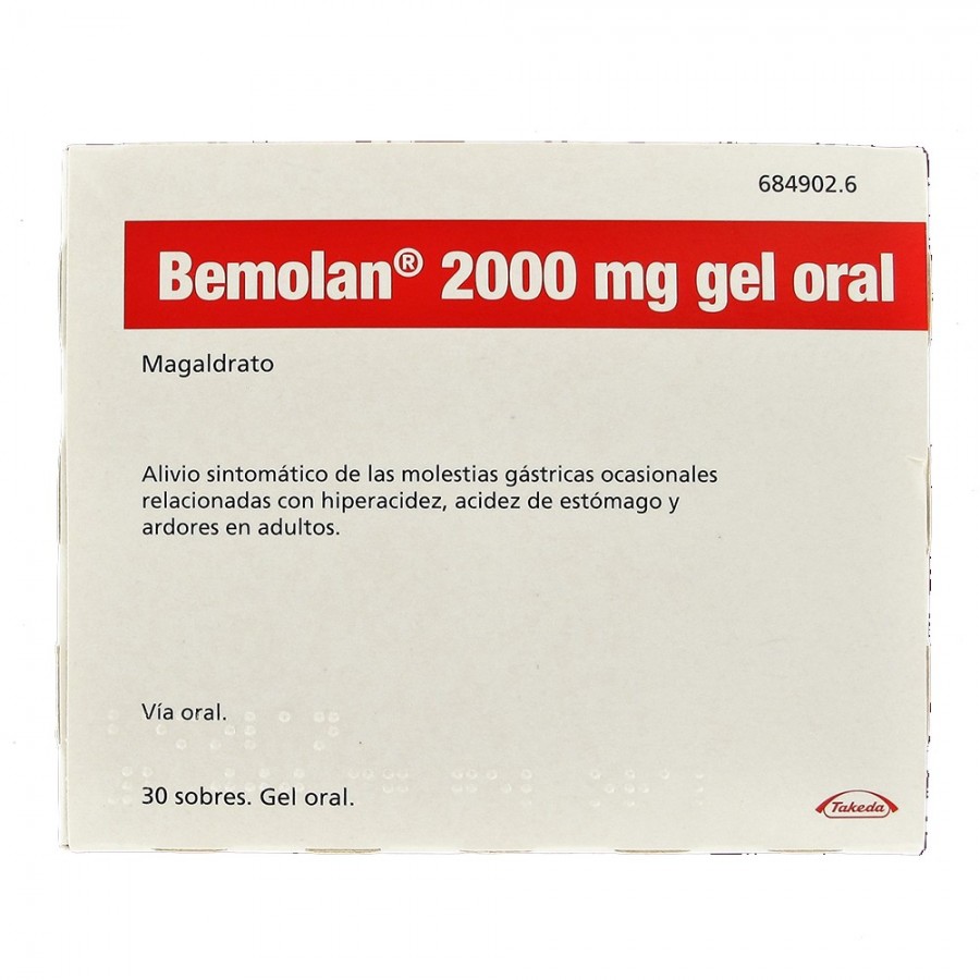 BEMOLAN 2 G 30 SOBRES GEL ORAL