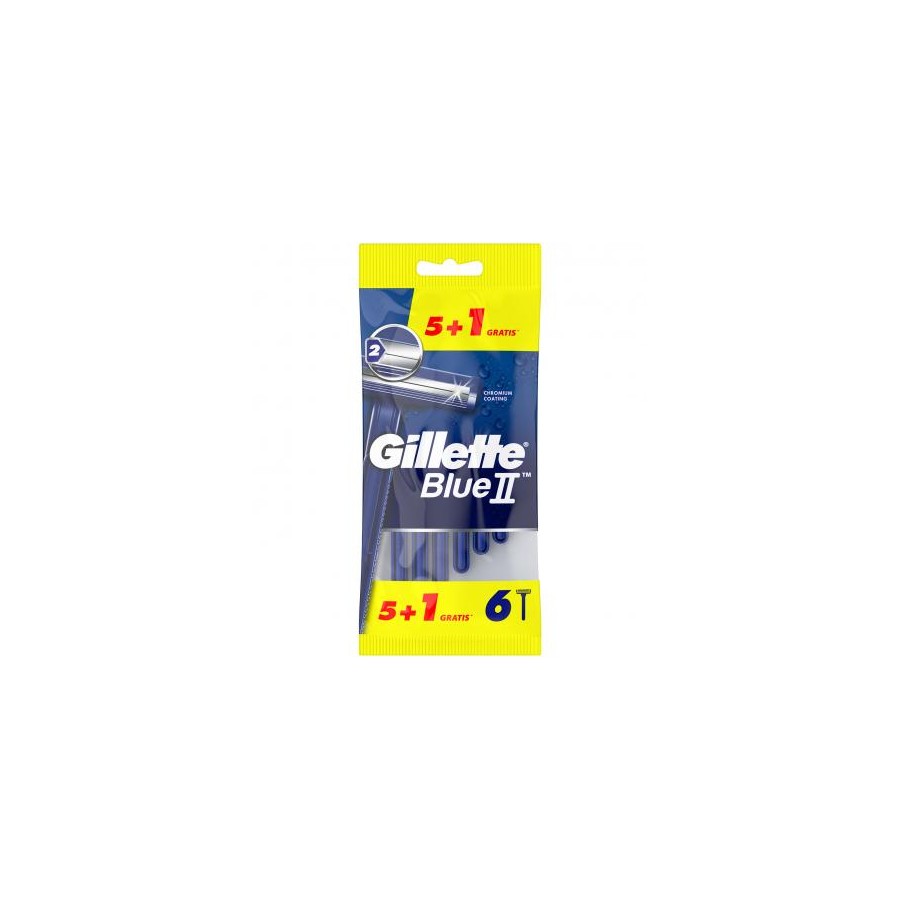 GILLETTE MAQUINA BLUE II 6 UNIDADES