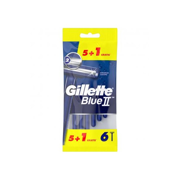GILLETTE MAQUINA BLUE II 6 UNIDADES