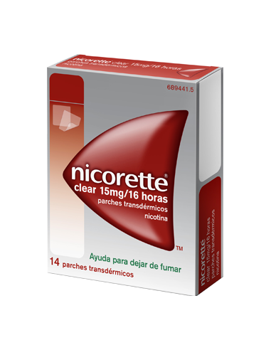 NICORETTE CLEAR 15 MG/16 H 14 PARCHES TRANSDERMI