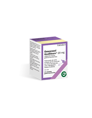 OMEPRAZOL HEALTHKERN 20 MG BOTE 14 CAPSULAS GASTRORRESISTENTES