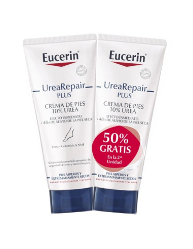 EUCERIN DUPLO UREA REPAIR 10% CREMA DE PIES 2 UNIDAD AL 50% 100 +100ML