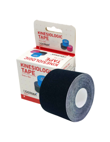 KINESIOLOGIC TAPE DDERMA 5M X 5CM COLOR NEGRO