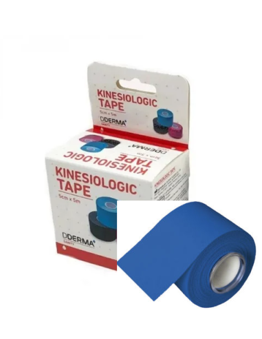 KINESIOLOGIC TAPE DDERMA 5M X 5CM COLOR AZUL