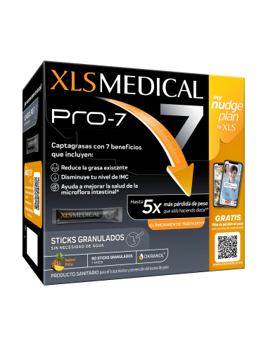 XLS MEDICAL PRO-7 90 STICKS GRANULADOS SABOR PIÑA