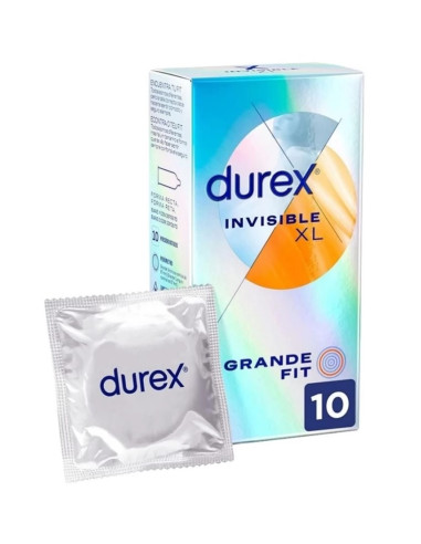 DUREX PRESERVATIVOS INVISIBLE XL 10 U