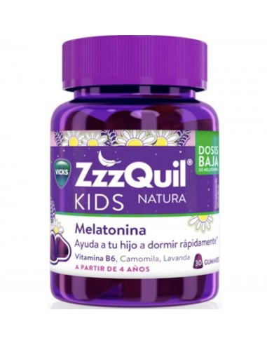 ZZZQUIL NATURA KIDS 30 GUMMIES SABOR FRUTOS DEL BOSQUE MELATONINA