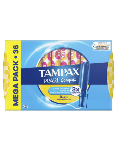 TAMPAX COMPAK PEARL REGULAR 36 U