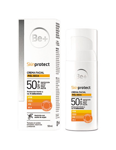 BE+ SKIN-PROTECT CREMA FACIAL PIEL SECA 50+SPF 50 ML