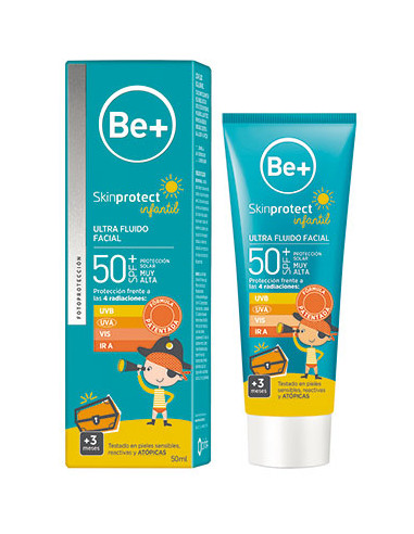 BE+ SKIN-PROTECT INFANTIL ULTRAFLUIDO FACIAL 50+SPF 50 ML