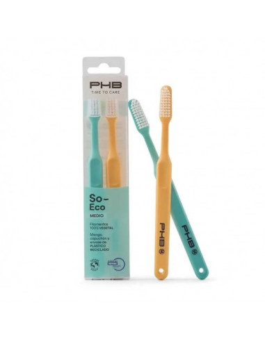 CEPILLO DENTAL ADULTO PHB TIME TO CARE SO ECO 2 UNIDADES MEDIO DUPLO