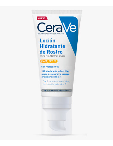 CERAVE LOCION HIDRATANTE DE ROSTRO SPF 50 1 TUBO 52 ML