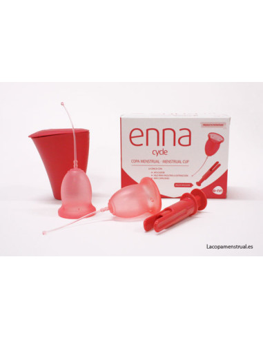 COPA MENSTRUAL ENNA CYCLE EASY CUP 2 UNIDADES TALLA M + CAJA ESTERILIZADORA
