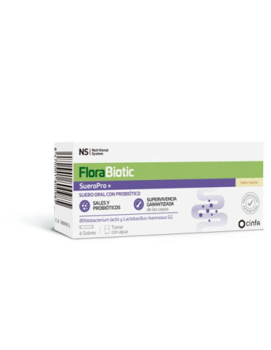 NS FLORABIOTIC SUEROPRO+ 6 SOBRES 5,135 G SABOR NEUTRO
