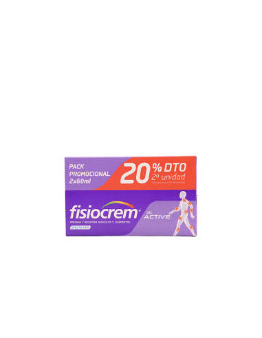 PACK FISIOCREM GEL ACTIVE EFECTO FRIO  60ML + 60ML