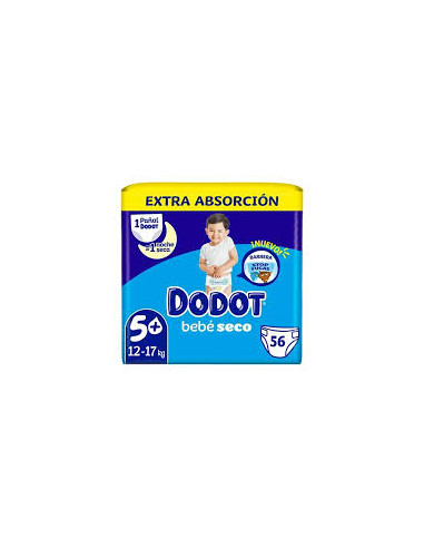 DODOT PAÑAL BEBE SECO T-5 (12-17 KG) 56 U