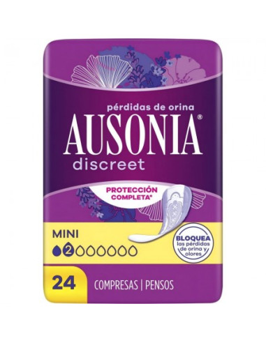 AUSONIA DISCREET MINI MUY LIGERA 24 UNIDADES