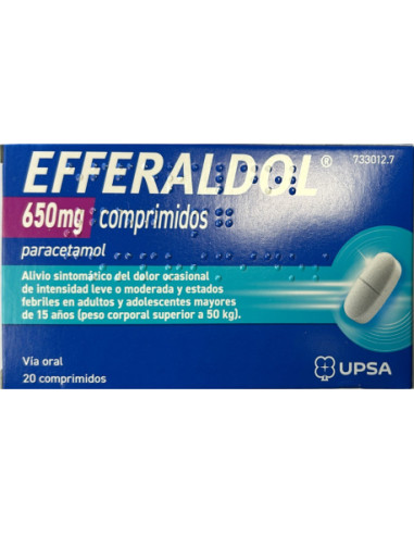 EFFERALDOL 650 MG 20 COMPRIMIDOS