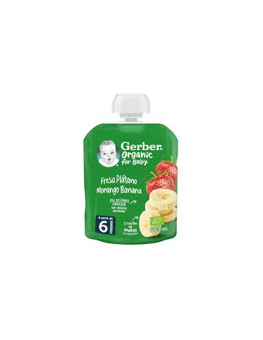 GERBER BOLSITA FRESA PLATANO 90G