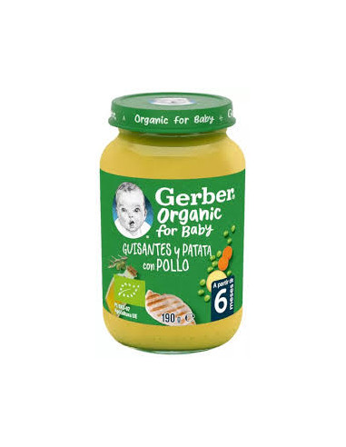 GERBER TARRO GUISANTES PATATAS POLLO 190G