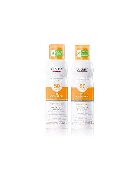 EUCERIN SUN DUPLO OIL CONTROL DRY TOUCH SPRAY SPF 50+ (2 X 200ML)