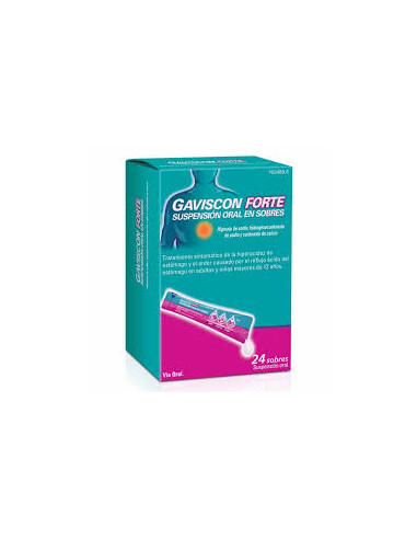 GAVISCON FORTE 24 SOBRES SUSPENSION ORAL 10 ML...