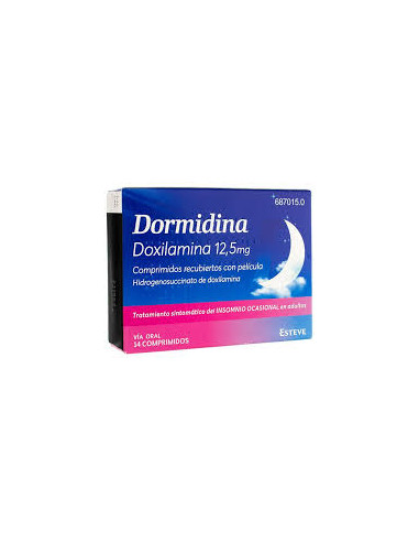 DORMIDINA 12.5 MG 14 COMPRIMIDOS RECUBIERTOS