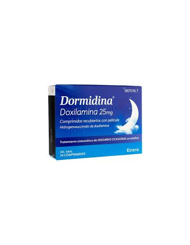 DORMIDINA 25 MG 14 COMPRIMIDOS RECUBIERTOS
