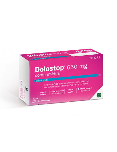 DOLOSTOP 650 MG 20 COMPRIMIDOS
