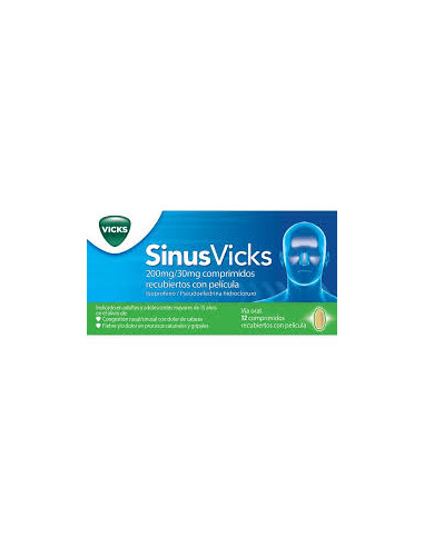 SINUSVICKS 200 MG/30 MG 12 COMPRIMIDOS...