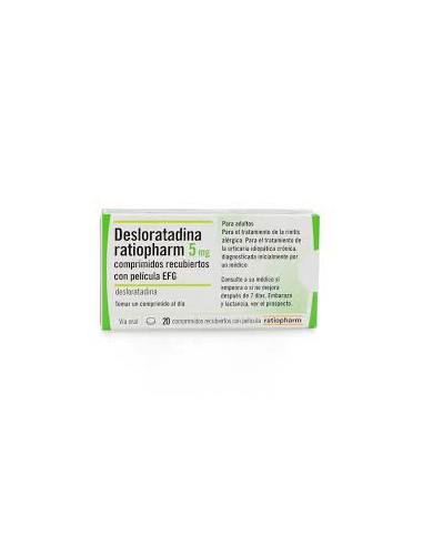 DESLORATADINA RATIOPHARM EFG 5 MG 20...