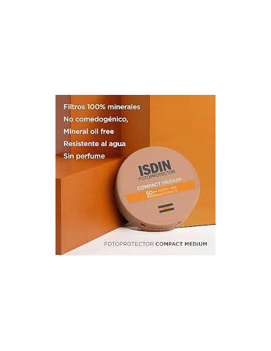ISDIN SPF 50+ MAQUILLAJE COMPACTO MEDIUM 10G